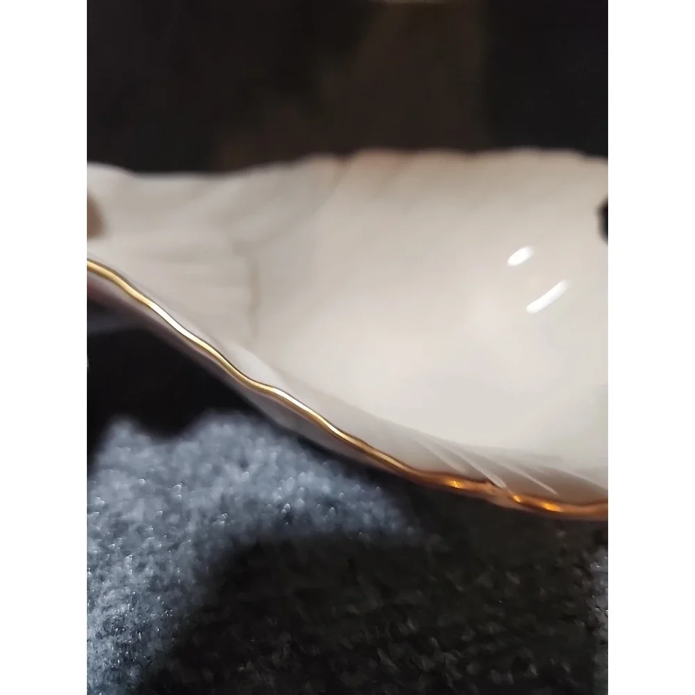 LENOX‎ DOVE CANDY DISH Bird-Shape Bowl Cream Ivory 24k Gold Trim